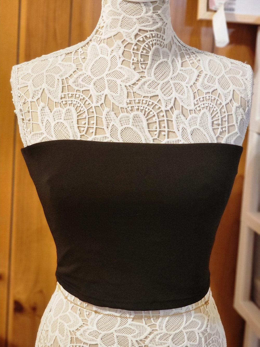 Love Poem by Block Solid Black Strapless Tube Top Bandeau